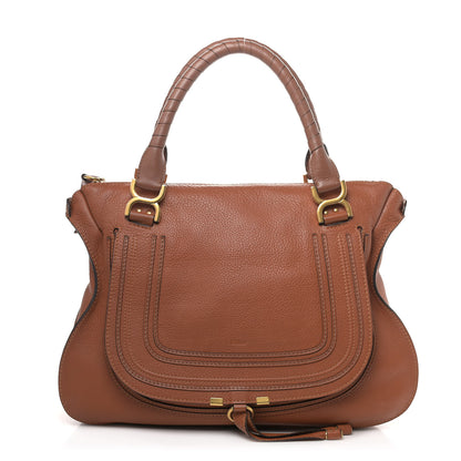 Chloe Calfskin Large Marcie Satchel Tan 1 of 9