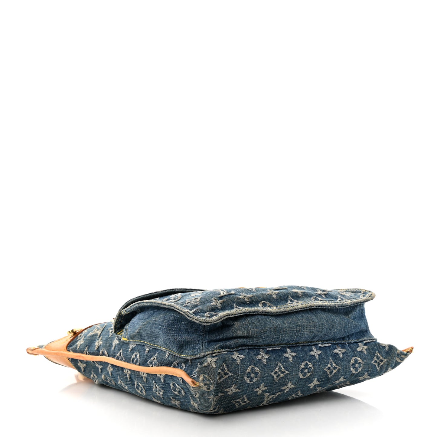 Monogram Denim Sac Plat Blue