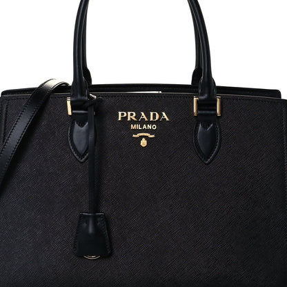 Prada Saffiano Metal Top Handle Black 8 of 10