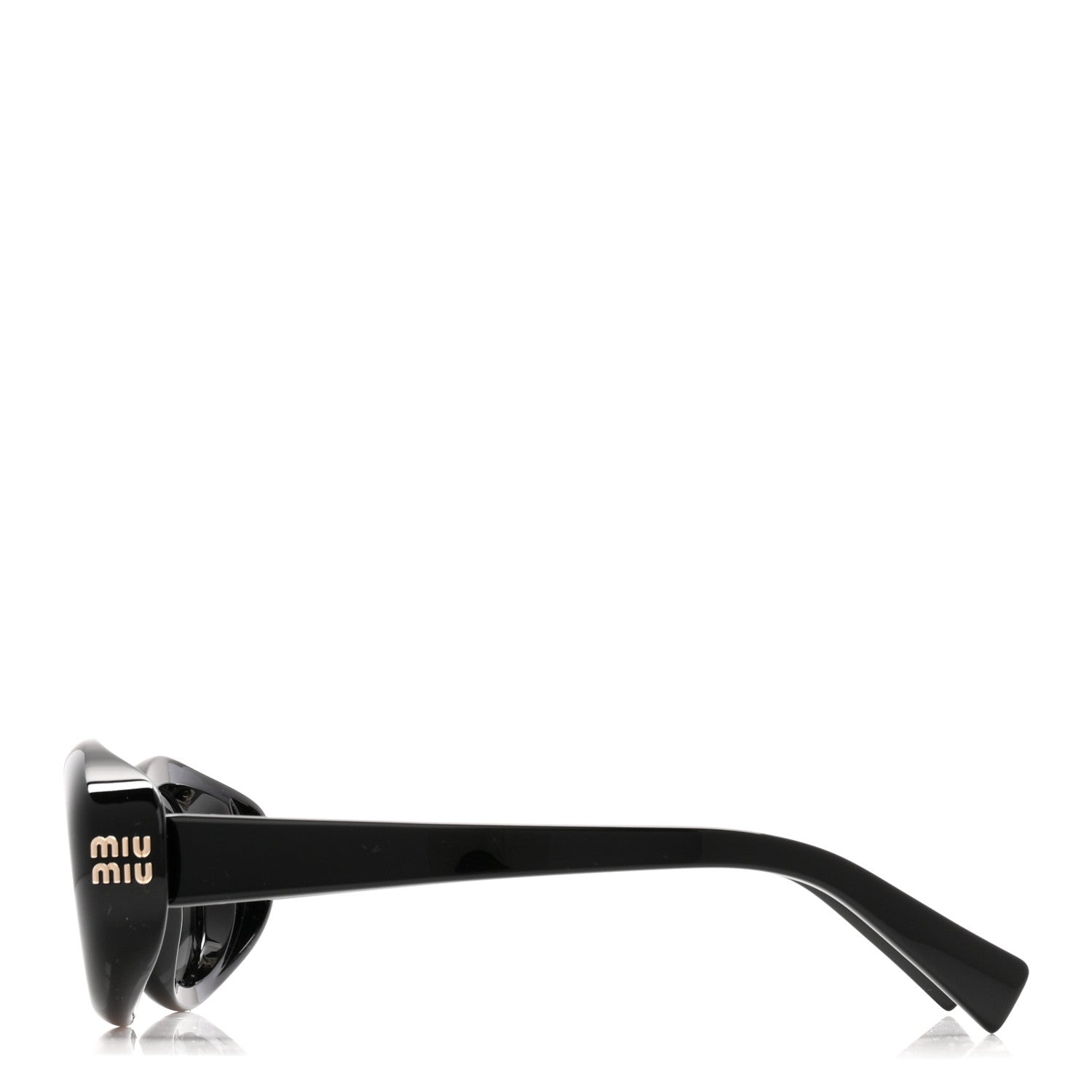 Miu Miu Acetate Oval Reverie Sunglasses SMU B09 Black 3 of 7