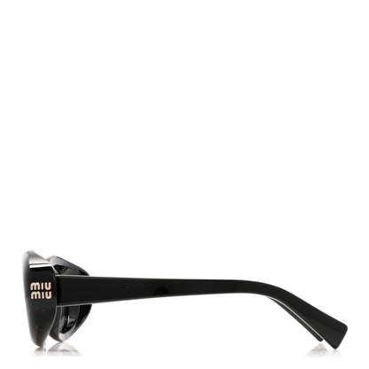 Miu Miu Acetate Oval Reverie Sunglasses SMU B09 Black 3 of 7