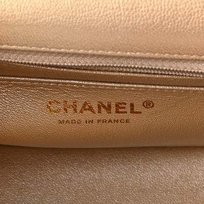 Chanel Metallic Goatskin Quilted Mini Rectangular Flap Gold 6 of 11