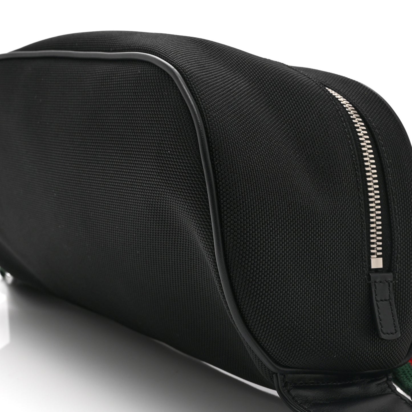Techno Canvas Web Large Belt Bag Black