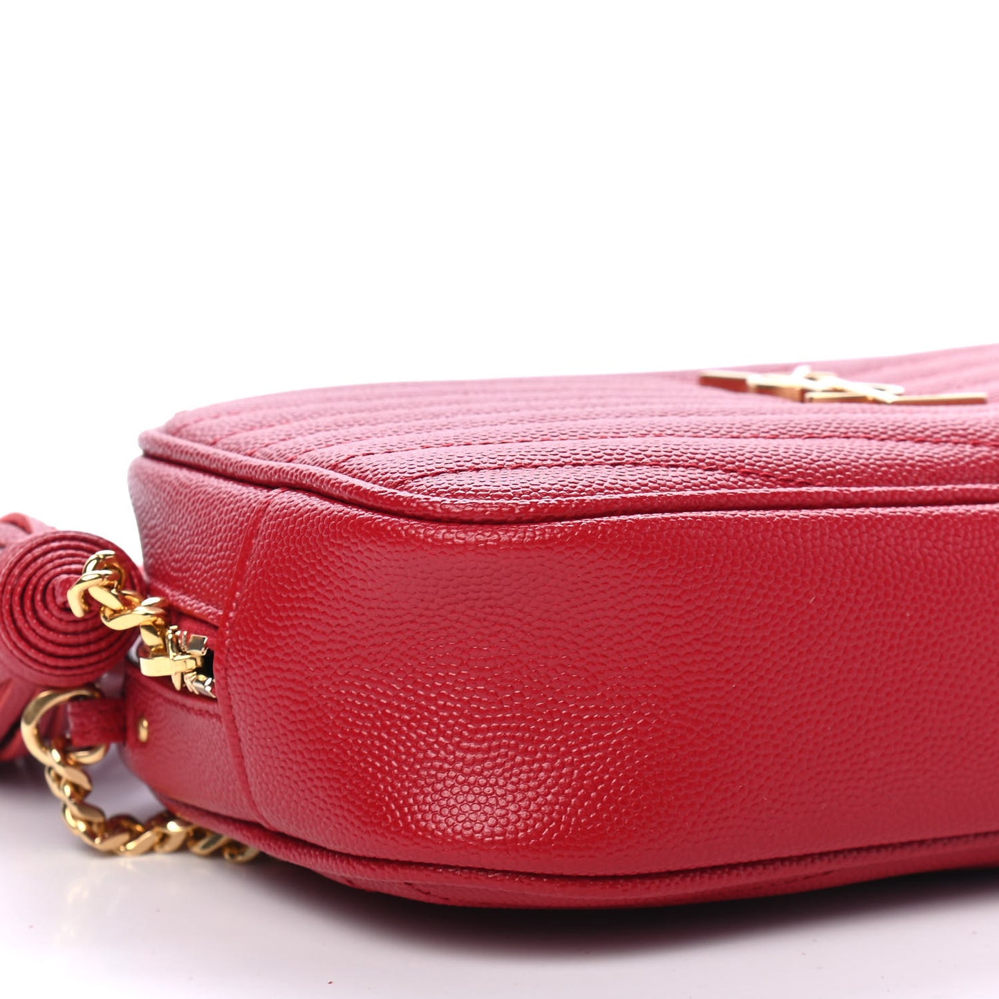 Grain De Poudre Matelasse Monogram Mini Lou Camera Bag Eros Red