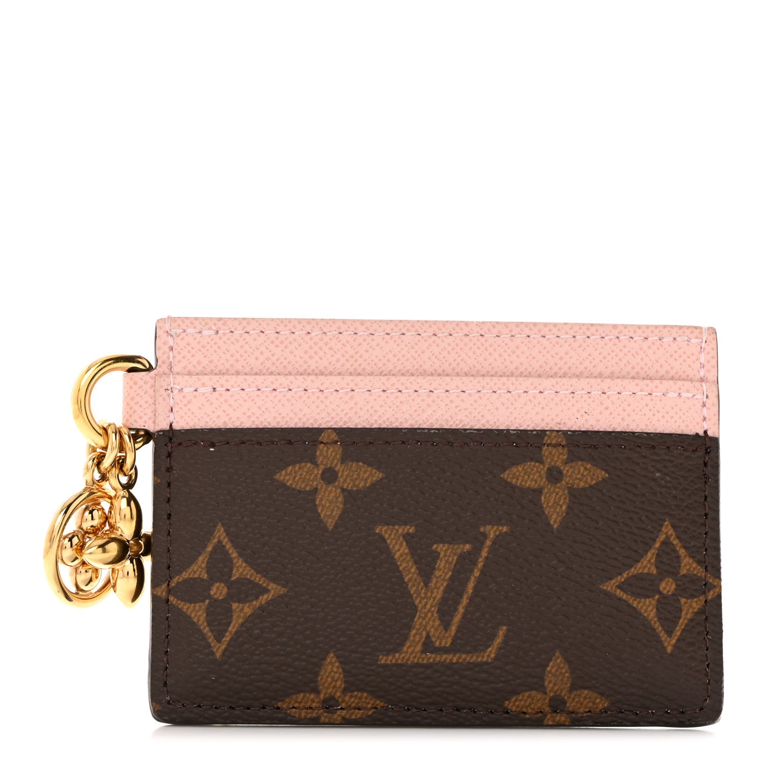 Louis Vuitton Monogram LV Charms Card Holder Rose Ballerine 1 of 6
