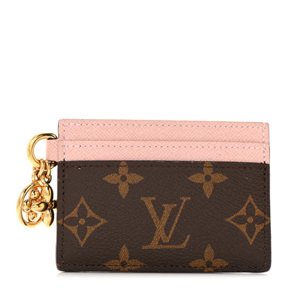 Louis Vuitton Monogram LV Charms Card Holder Rose Ballerine 1 of 6