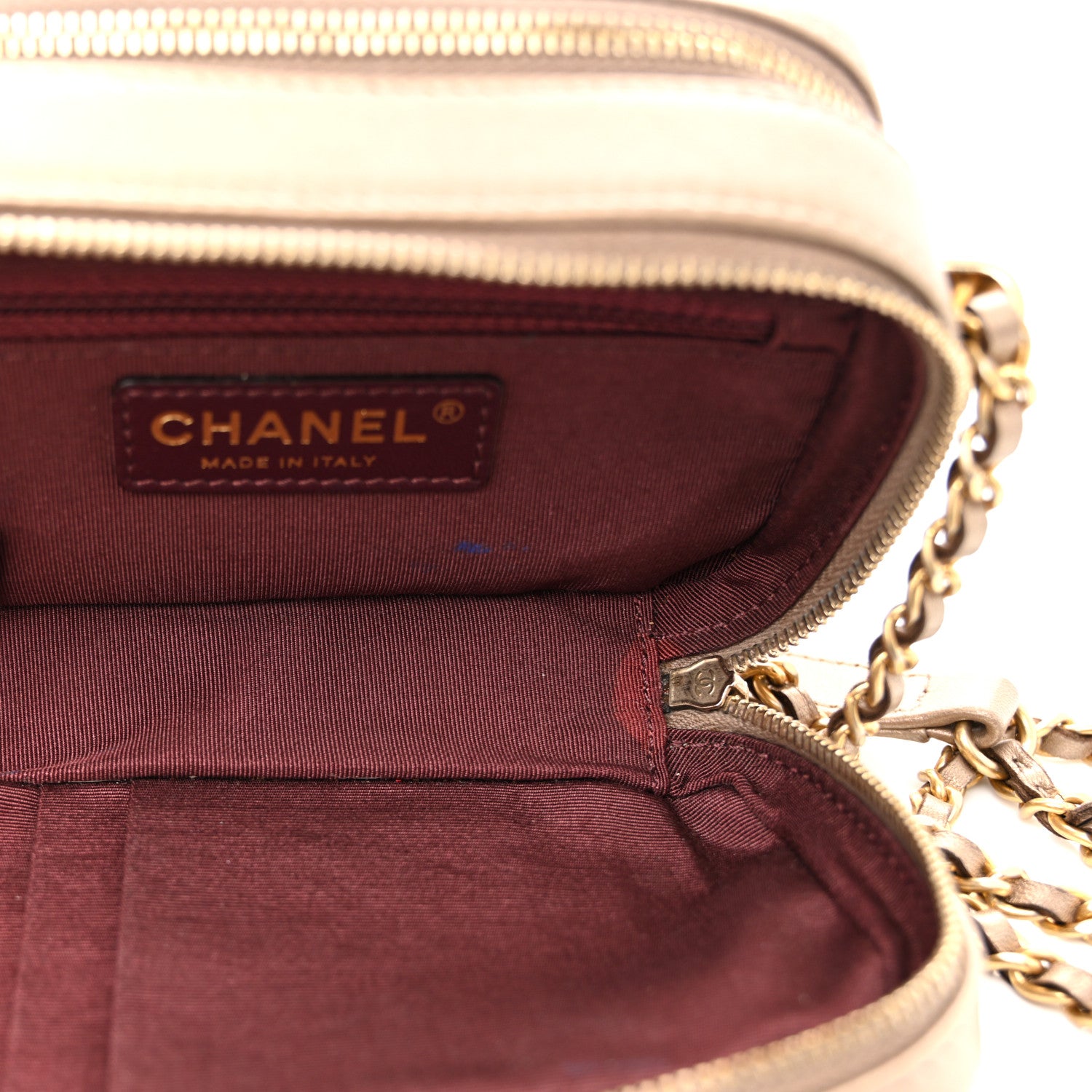 Chanel Metallic Lambskin Mini Coco Boy Camera Case Dark Gold 5 of 15