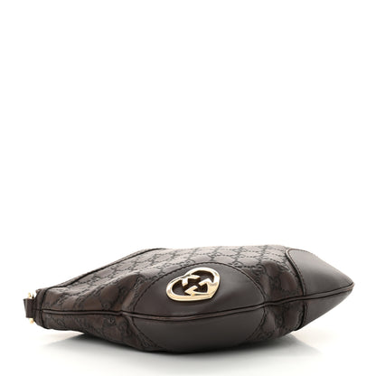 Gucci Guccissima Small Lovely Heart Messenger  Dark Brown 4 of 15