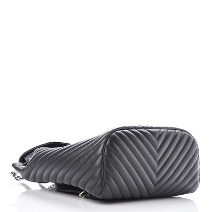 Chanel Calfskin Chevron Quilted Large Urban Spirit Backpack Black 4 of 10