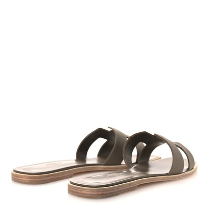 Hermes Epsom Oran Sandals 41 Etoupe 5 of 11