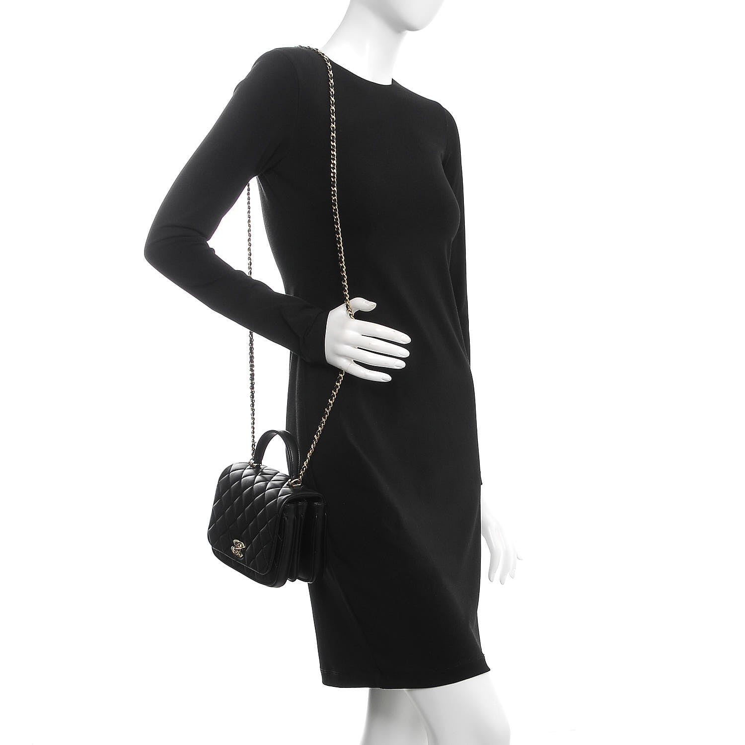 Chanel Lambskin Quilted Mini Citizen Chic Flap Black 2 of 8