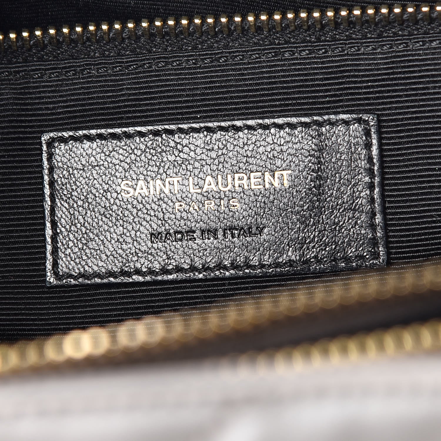 Saint Laurent Smooth Calfskin Matelasse Chevron Monogram Shopping Bag Grey 8 of 23