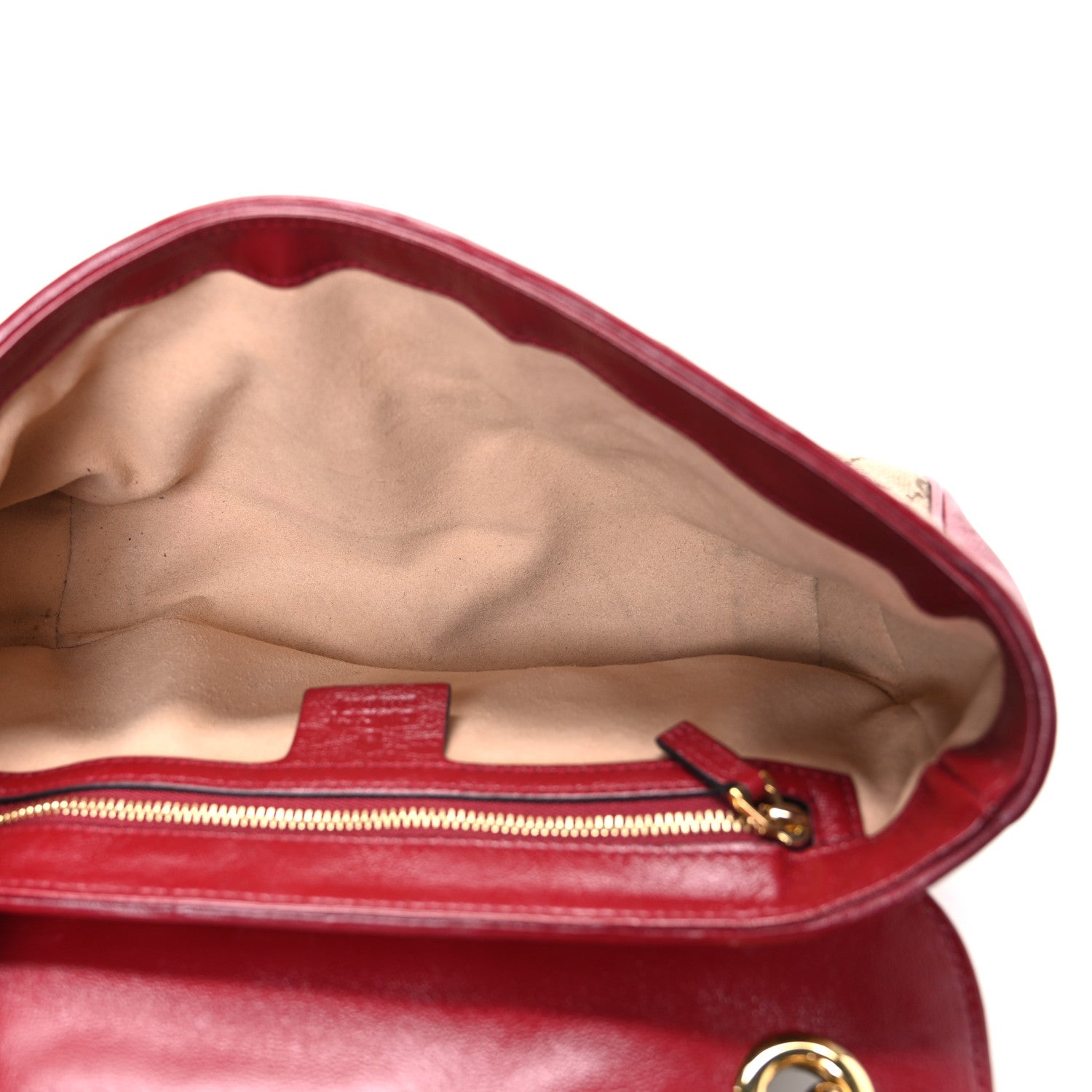 Gucci Monogram Azalea Calfskin Matelasse Diagonal Small GG Marmont Chain Shoulder Bag Beige Ebony New Cherry Red 5 of 10