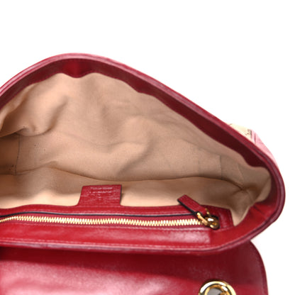Gucci Monogram Azalea Calfskin Matelasse Diagonal Small GG Marmont Chain Shoulder Bag Beige Ebony New Cherry Red 5 of 10