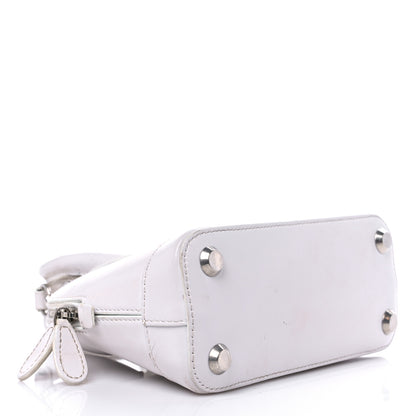 Balenciaga Calfskin Lipstick Logo XXS Ville Top Handle Bag White 4 of 11