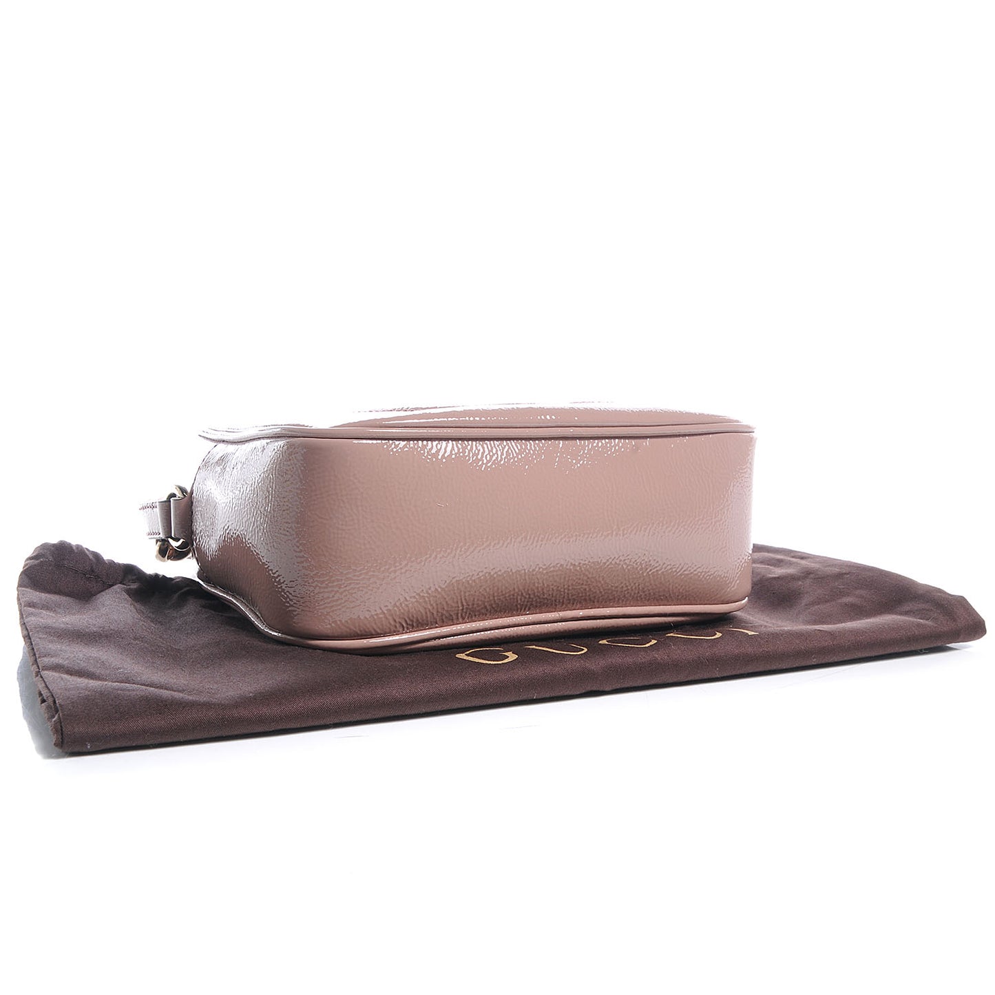 Vernice Naplack Small Soho Disco Bag Dark Cipria