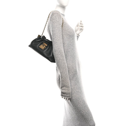 Louis Vuitton Calfskin Nanogram Embossed Clutch Black 2 of 9