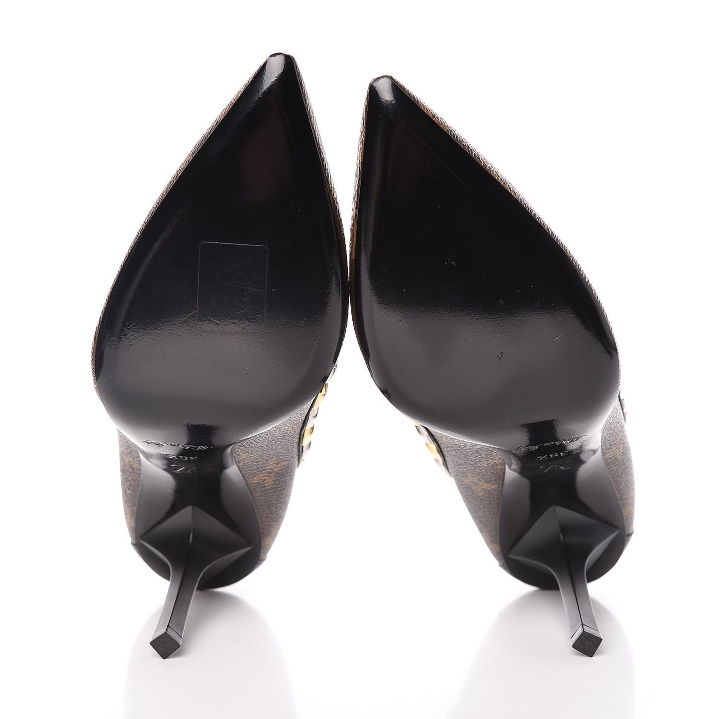 Calfskin Monogram Eldorado Pumps 38.5 Cacao