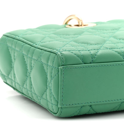 Christian Dior Lambskin Cannage Medium Lady D-Joy Green 9 of 11