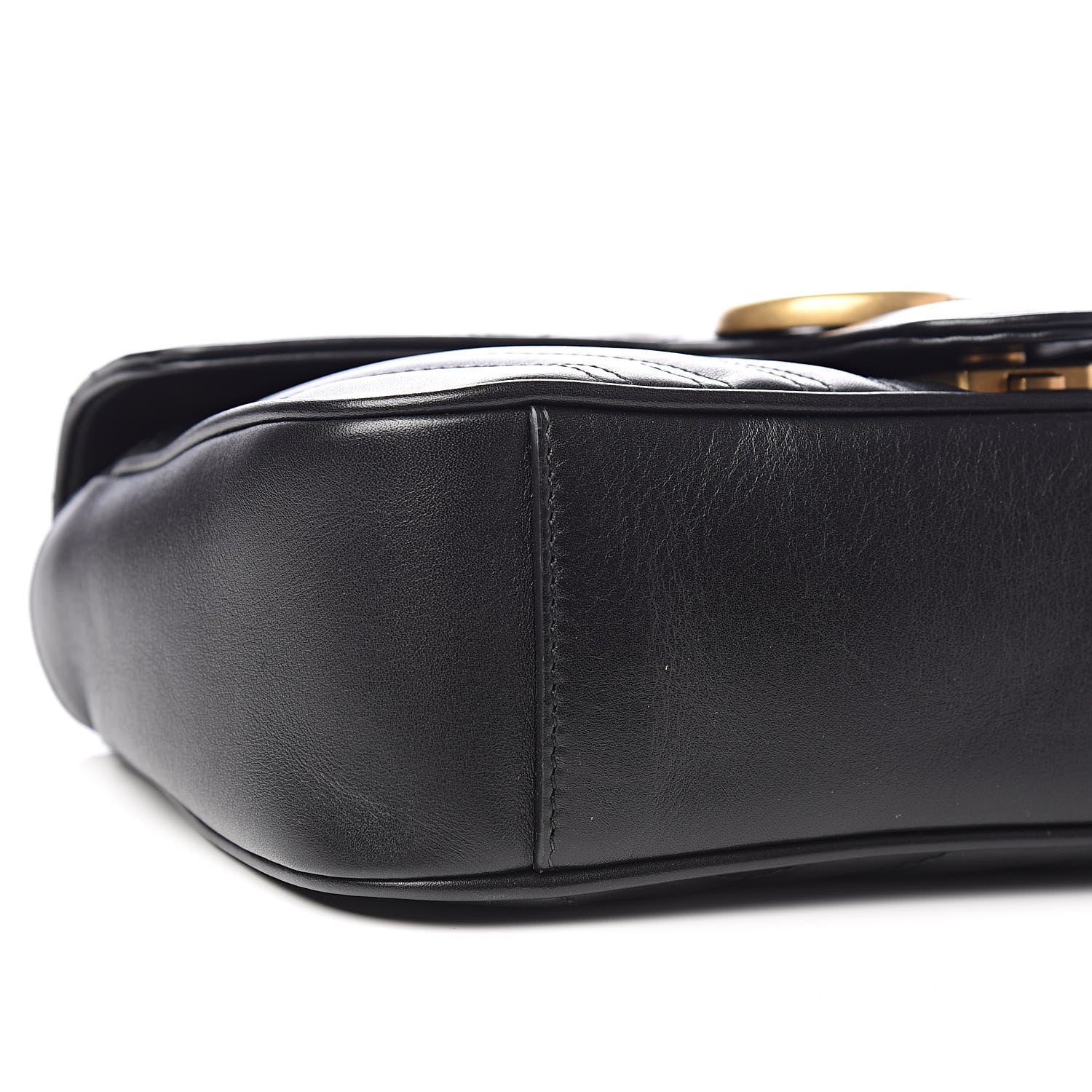 Gucci Calfskin Matelasse Small GG Marmont Shoulder Bag Black 8 of 10