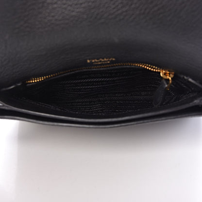 Prada Vitello Daino Crossbody Flap Black 5 of 10