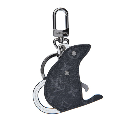 Louis Vuitton Calfskin Monogram Eclipse Rat Bag Charm Key Holder 3 of 6