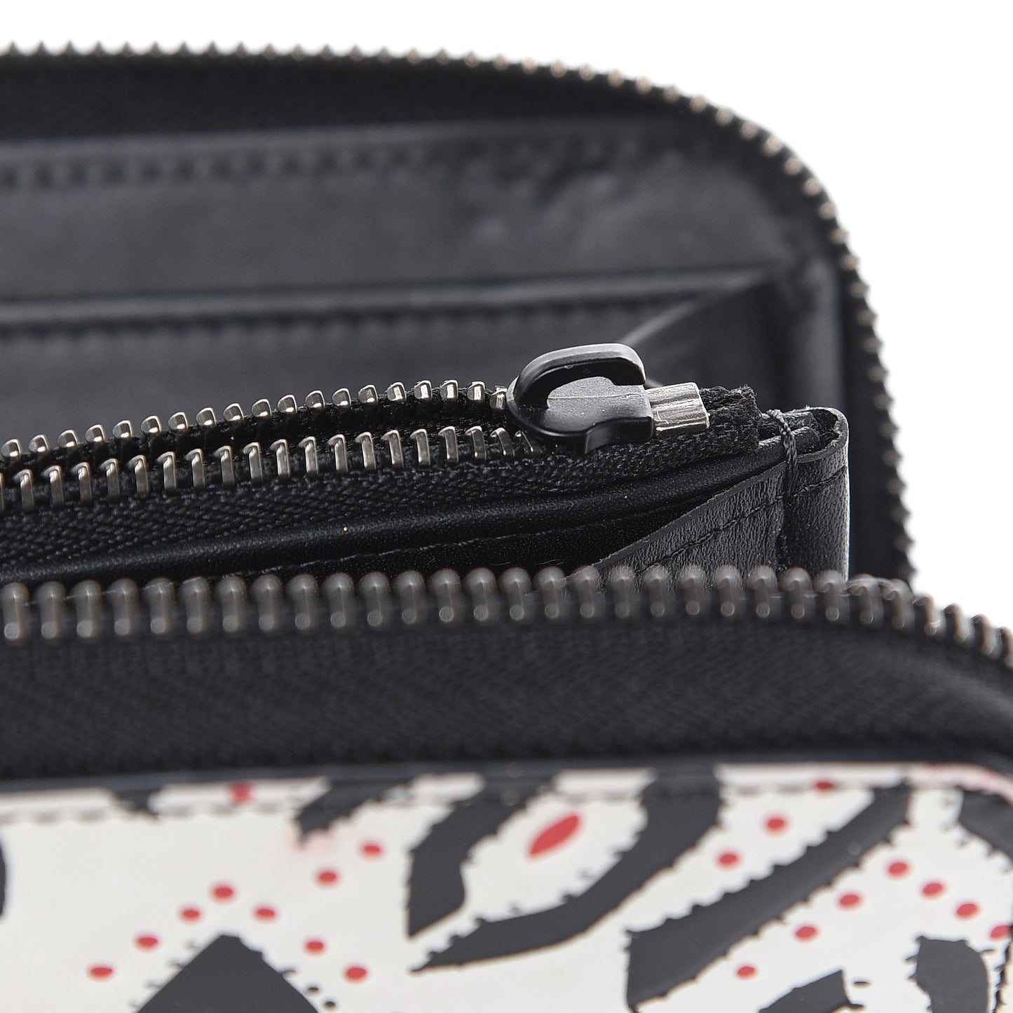 Calfskin Zippy Wallet Graphic Print