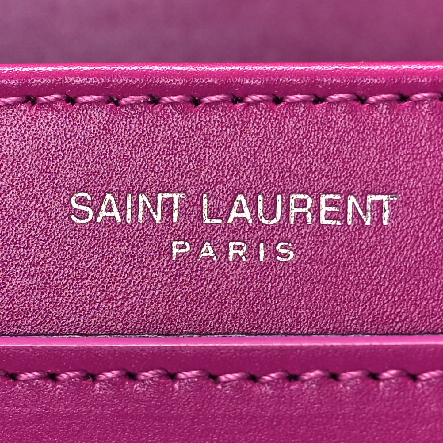 Box Calfskin Monogram Medium Solferino Satchel Fuchsia