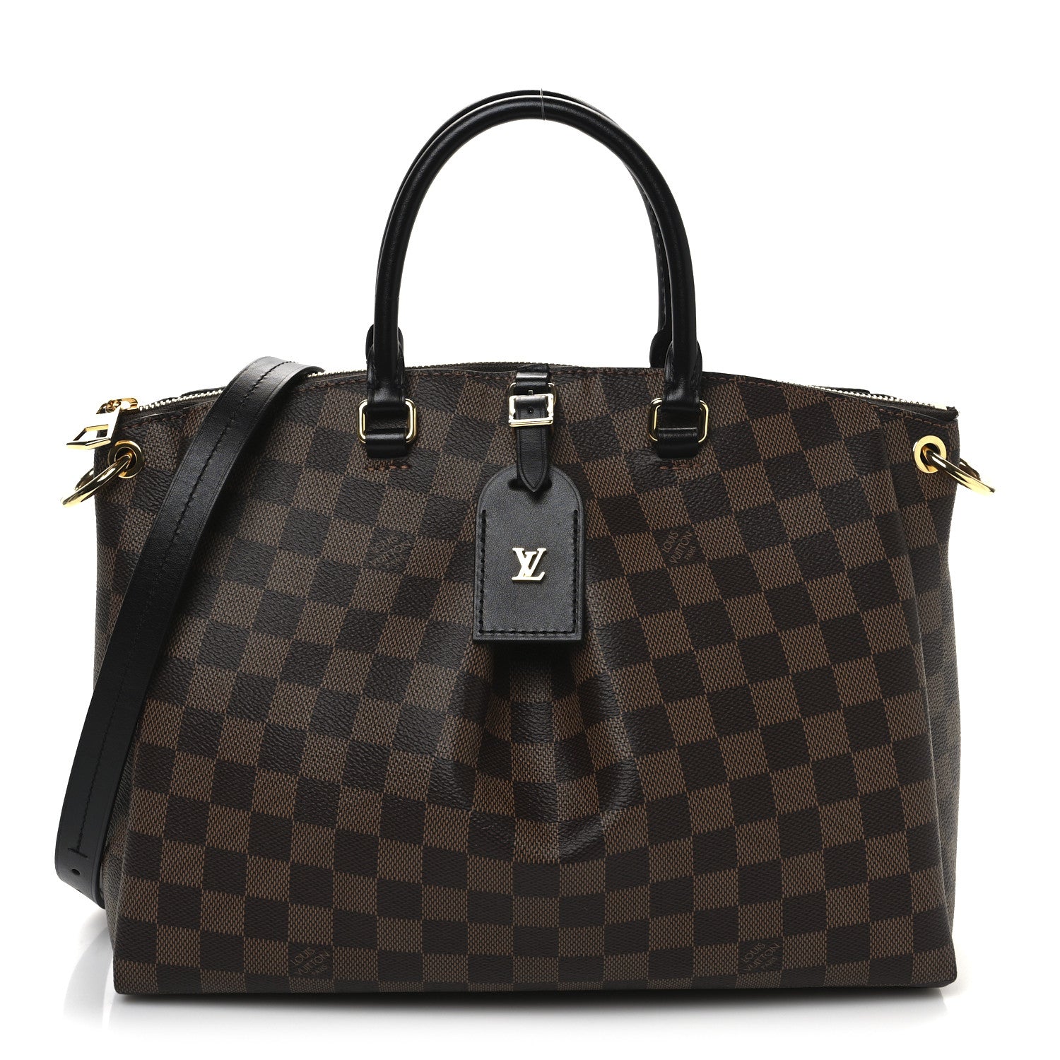 Louis Vuitton Damier Ebene Odeon Tote MM Black 1 of 9
