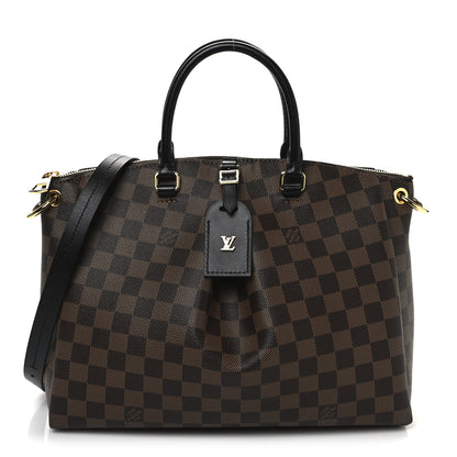 Louis Vuitton Damier Ebene Odeon Tote MM Black 1 of 9