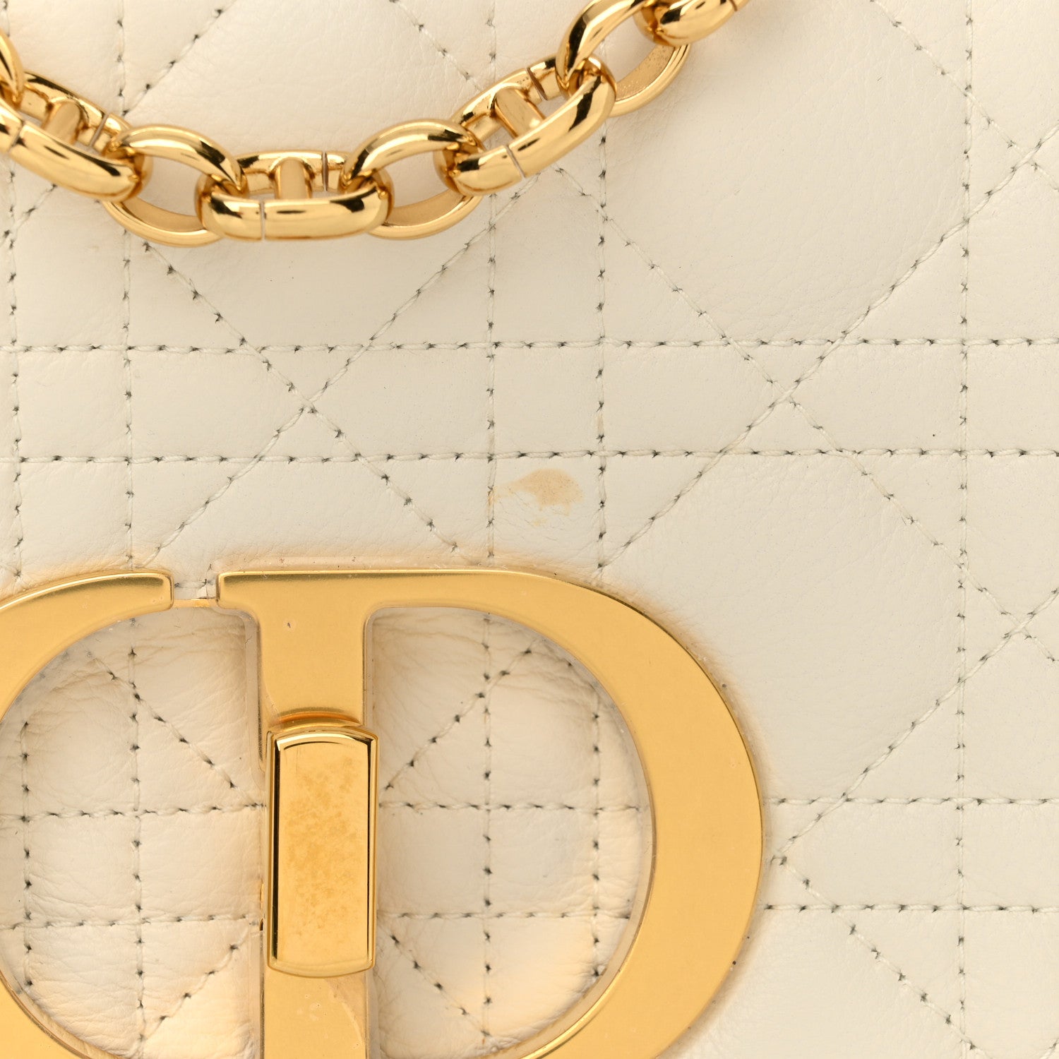 Christian Dior Lambskin Cannage Small Caro Bag Ivory 14 of 14