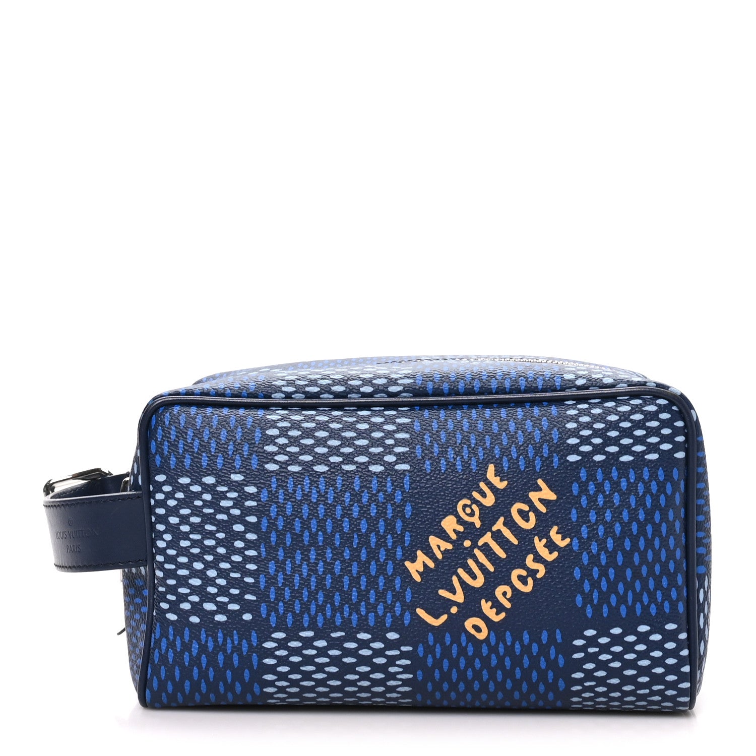 Louis Vuitton Damier Heritage Locker Dopp Kit Blue 1 of 8