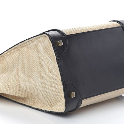 Celine Natural Canvas Smooth Calfskin Mini Luggage Cream 9 of 11
