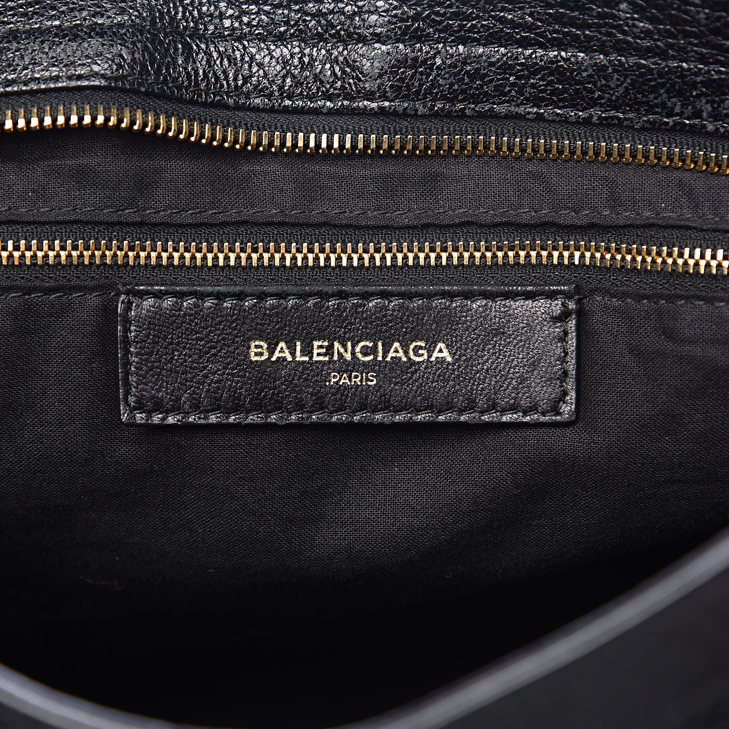 Balenciaga Chevre Gold Metallic Edge Hardware City Black 6 of 12