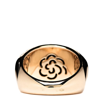 Chanel 18K Yellow Gold Diamond Camellia Cocktail Ring 53 6.5 3 of 4