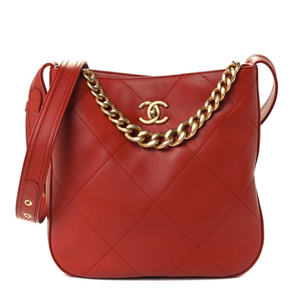 Chanel Calfskin Stitched Easy Mood Hobo Brown 1 of 13