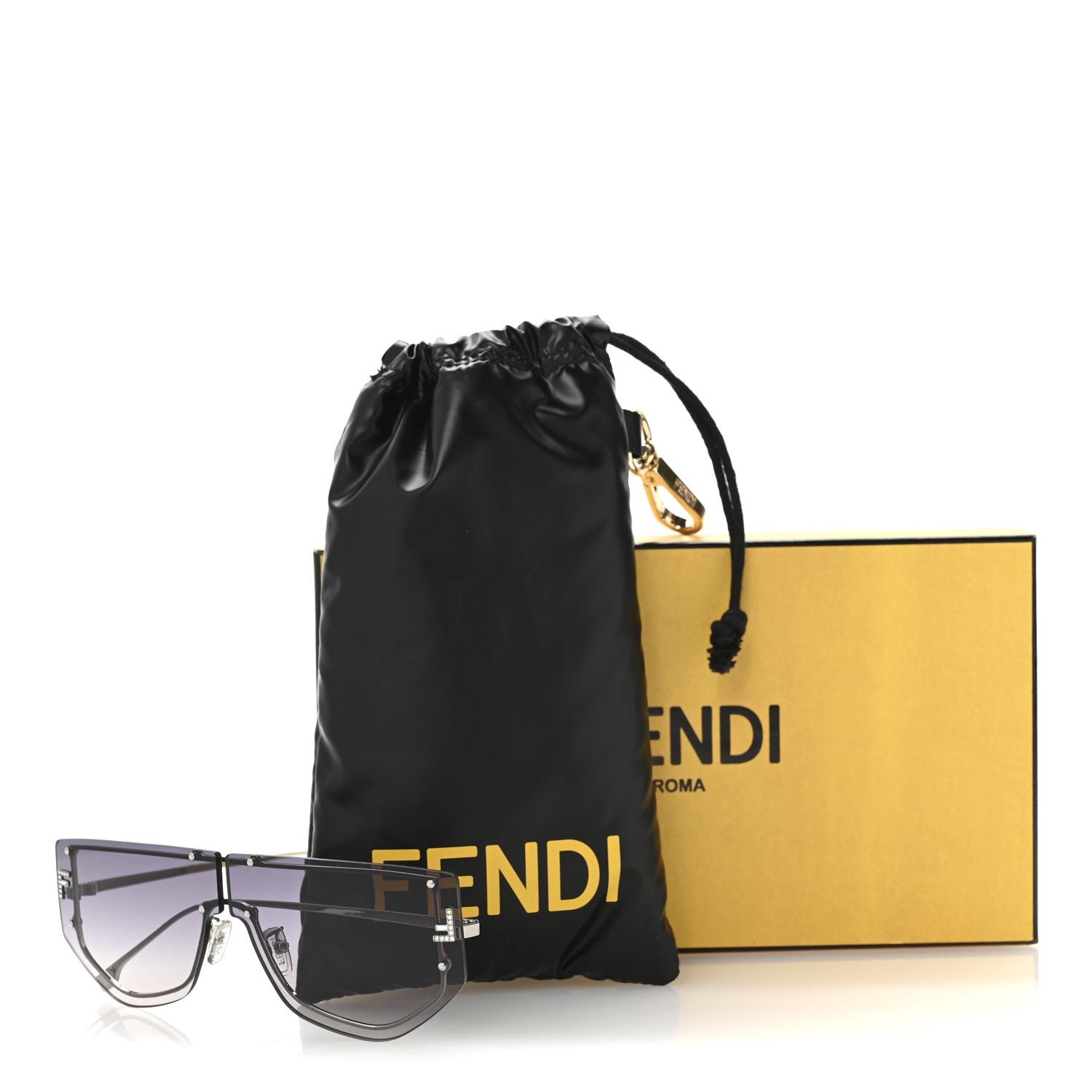 Fendi Metal Fendi First Sunglasses FE 40096U Black 8 of 8