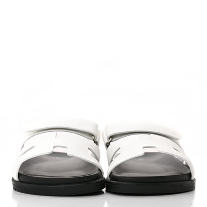 Hermes Calfskin Womens Chypre Sandals 39.5 White 2 of 11