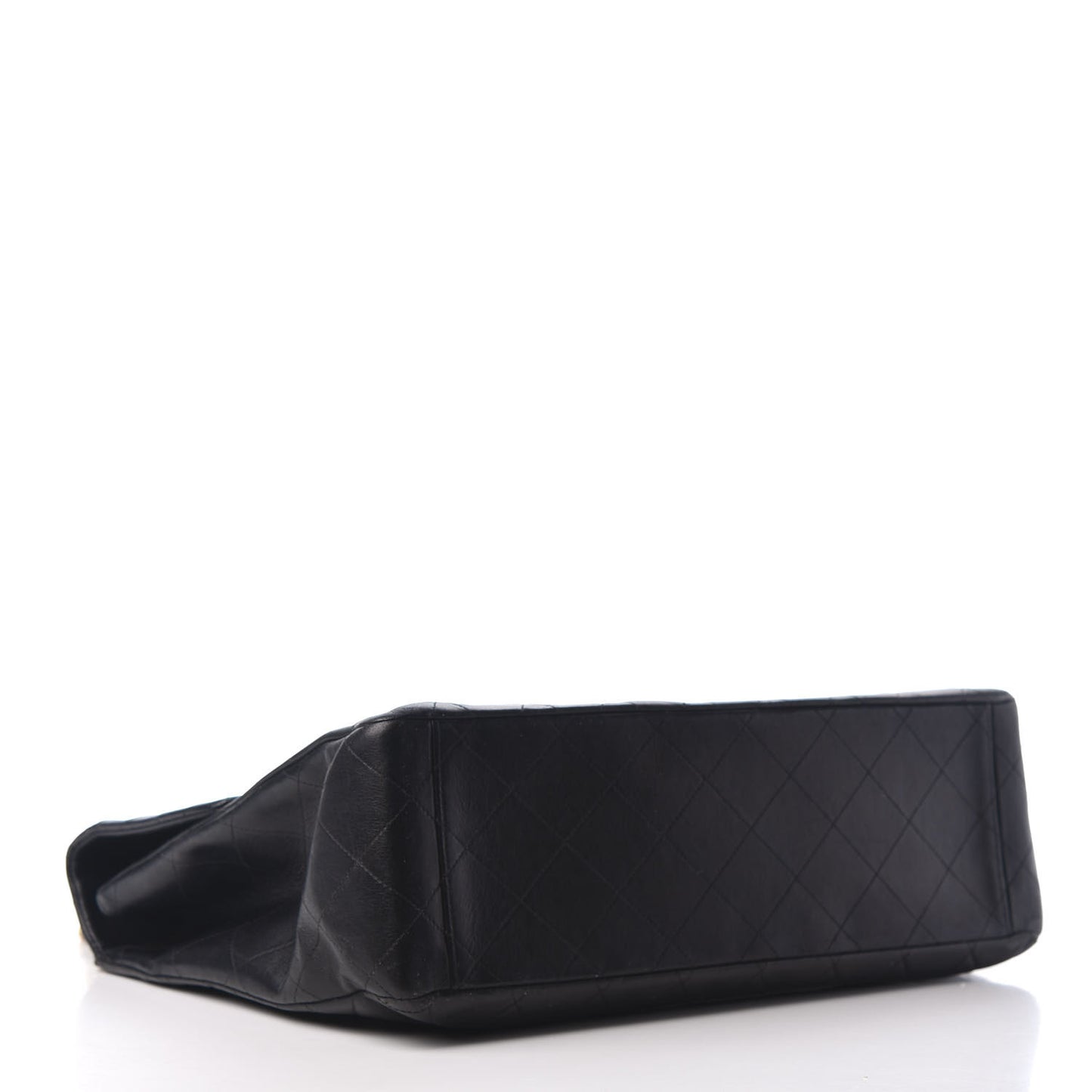 Lambskin Quilted Jumbo Single Flap Black