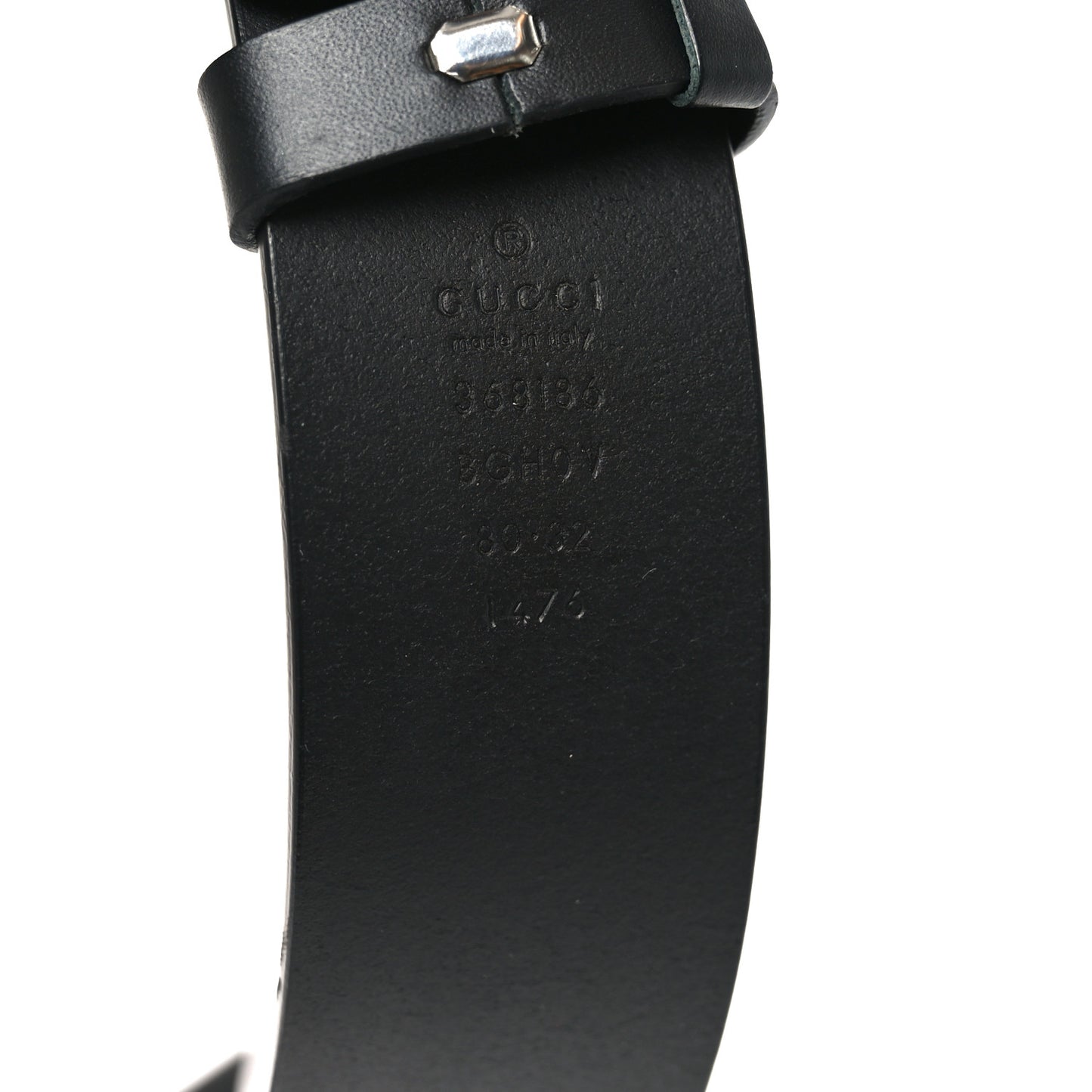 Selleria Calfskin Monochrome Interlocking G 37mm Belt 80 32 Black