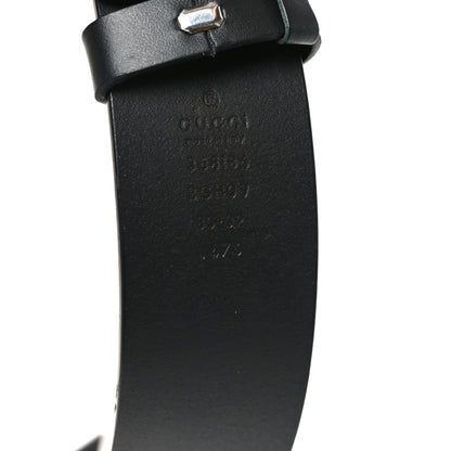 Gucci Selleria Calfskin Monochrome Interlocking G 37mm Belt 80 32 Black 3 of 4