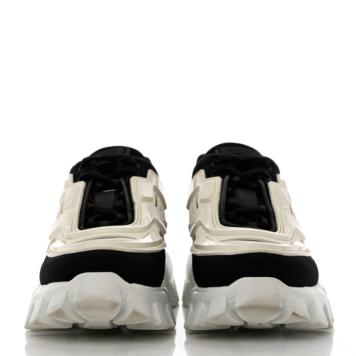 Rubber Technical Knit Fabric Cloudbust Thunder Sneakers 37.5 Black White