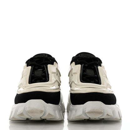 Prada Rubber Technical Knit Fabric Cloudbust Thunder Sneakers 37.5 Black White 2 of 12