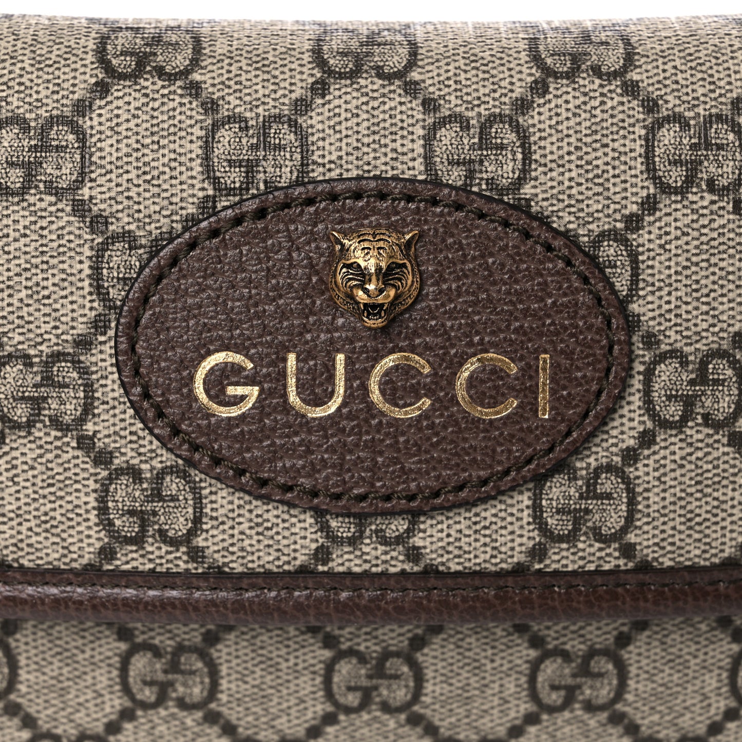 GG Supreme Monogram Neo Vintage Web Belt Bag Brown
