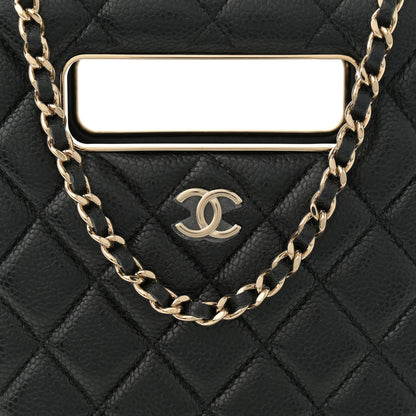 Chanel Caviar Quilted Evening Box Bag Black 8 of 10