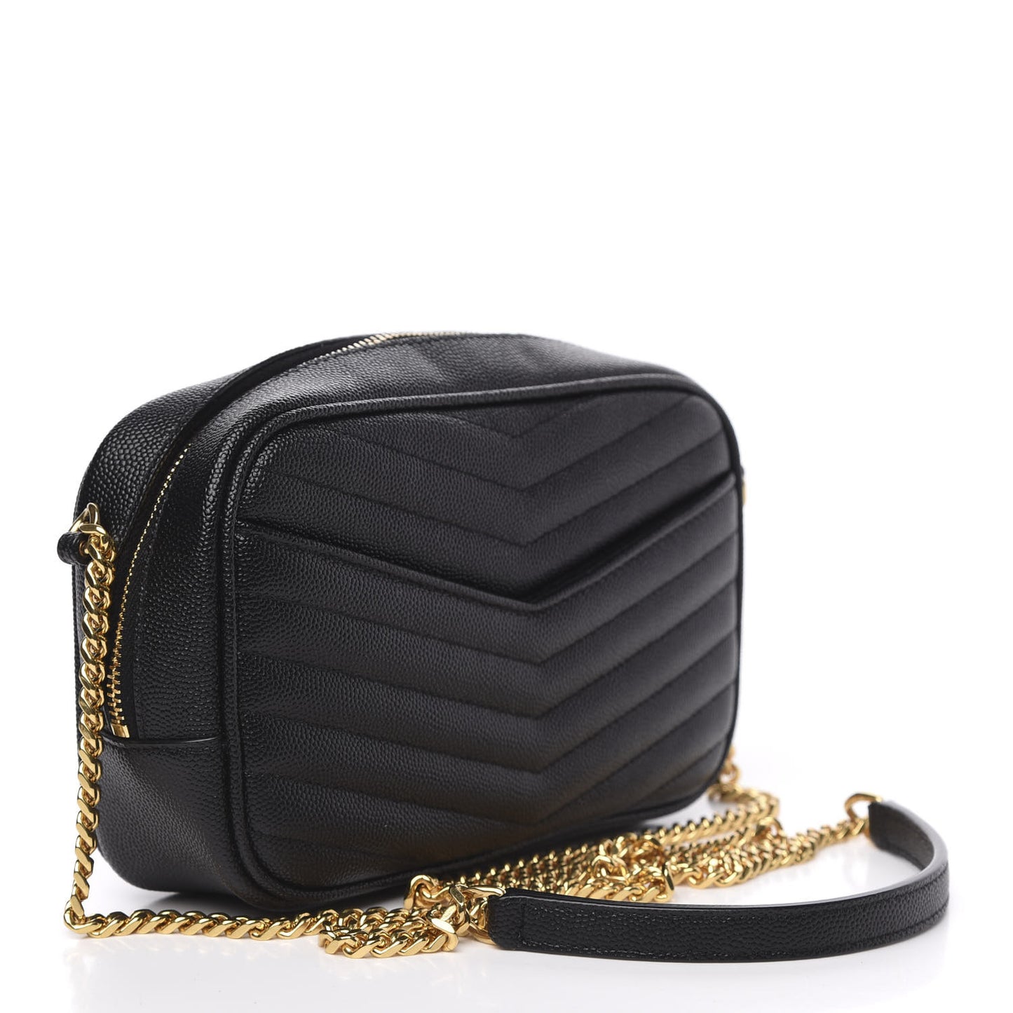 Grain De Poudre Matelasse Monogram Mini Lou Camera Bag Black