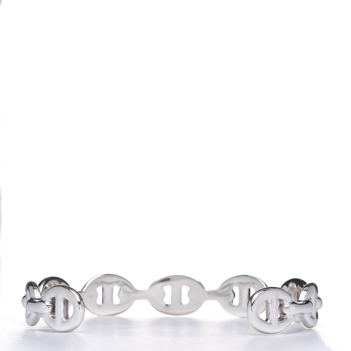 Sterling Silver MM Chaine d'Ancre Enchainee Cuff Bracelet ST