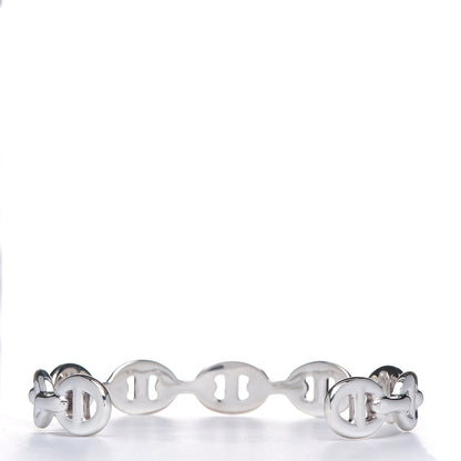 Hermes Sterling Silver MM Chaine d'Ancre Enchainee Cuff Bracelet ST 3 of 5