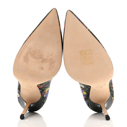 Jimmy Choo Silk Floral Love 100 Pumps 36 Black 5 of 8