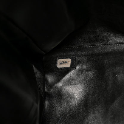 Chanel Calfskin Stitched XL Weekender Black 9 of 13